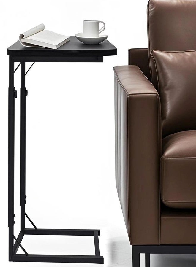 OFIDELITY Premium Adjustable C Shaped End Table, Mini Side Tables for Couch and Sofa, Small Coffee Table with Metal Frame, Beautiful and Practical Sidekick for Your Living Room, Bedroom, Bedside, Rustic Black - Image 5