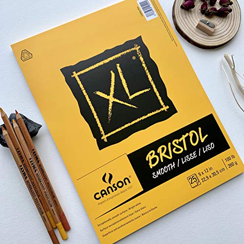 CANSON ورق كانسون XL سلسلة بريستول، ناعم، دفتر قابل للطي، 9x12 بوصة، 25 ورقة (100 رطل/260 جرام) - ورق فني للبالغين والطلاب - للأقلام، الحبر، والما markers - Image 5