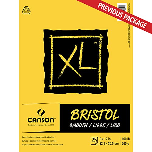 CANSON ورق كانسون XL سلسلة بريستول، ناعم، دفتر قابل للطي، 9x12 بوصة، 25 ورقة (100 رطل/260 جرام) - ورق فني للبالغين والطلاب - للأقلام، الحبر، والما markers - Image 2