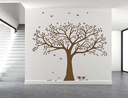MAFENT Giant Family Photo Tree Wall Decal Wall Sticker Vinyl Mural Art for Home Decor Room Decor (Brown) - Image 2
