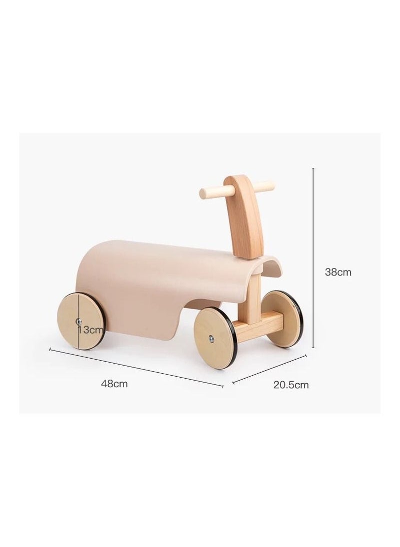 Pikkaboo Woody Buddy Ride-on Balance Car Light Pink - Image 2