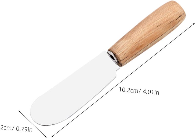ABOOFAN Stainless Steel Cream Spatula with Wooden Handle Baking Scraper for Spreading Butter and Cheese and Comfortable for Kitchen Use - Image 2