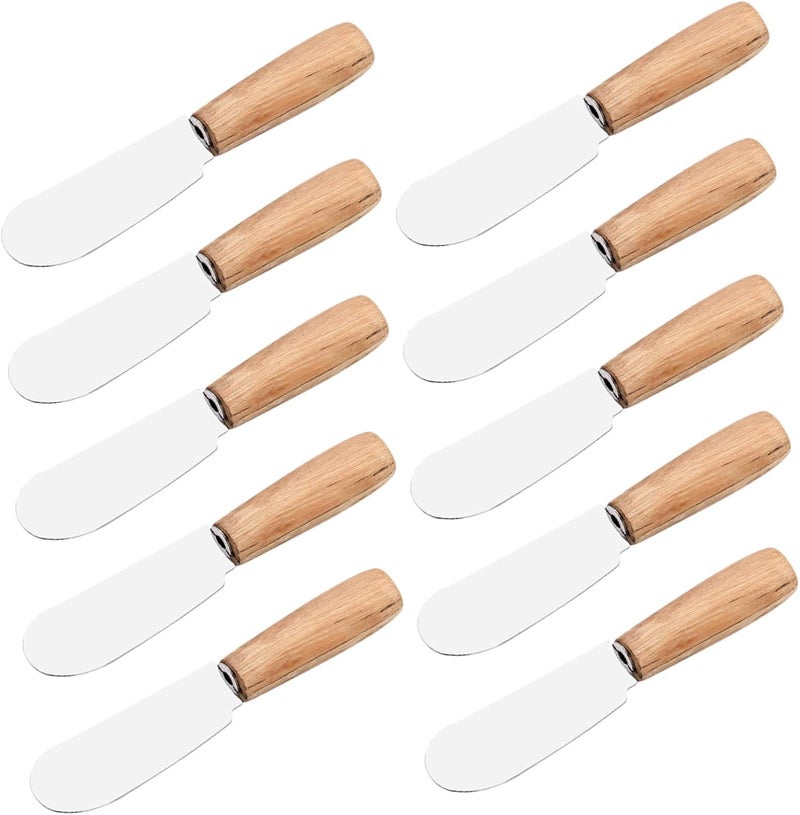 ABOOFAN Stainless Steel Cream Spatula with Wooden Handle Baking Scraper for Spreading Butter and Cheese and Comfortable for Kitchen Use - Image 1