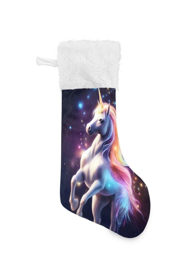 SDMKA Galaxy Horse Christmas Stocking Set of 1 Large 17.7" Christmas Stocking for Xmas Holiday Family Decor - Image 1