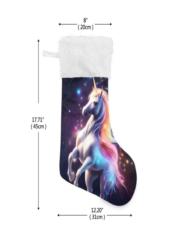 SDMKA Galaxy Horse Christmas Stocking Set of 1 Large 17.7" Christmas Stocking for Xmas Holiday Family Decor - Image 2
