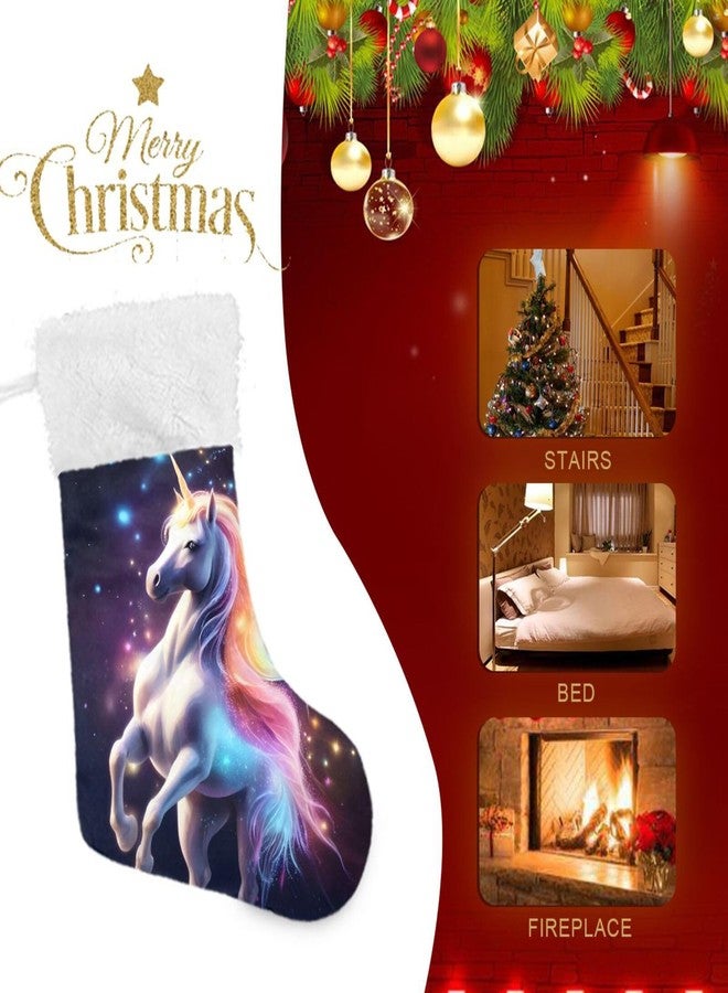 SDMKA Galaxy Horse Christmas Stocking Set of 1 Large 17.7" Christmas Stocking for Xmas Holiday Family Decor - Image 4