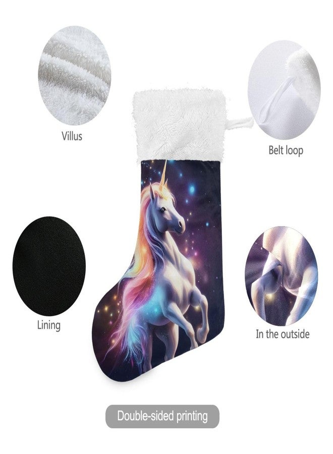 SDMKA Galaxy Horse Christmas Stocking Set of 1 Large 17.7" Christmas Stocking for Xmas Holiday Family Decor - Image 3
