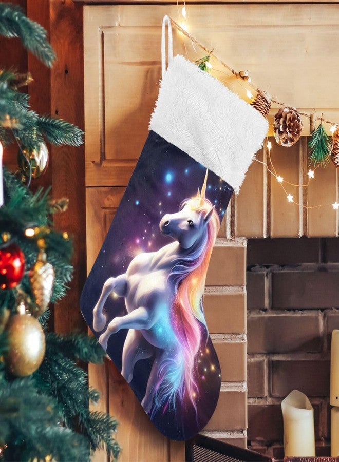 SDMKA Galaxy Horse Christmas Stocking Set of 1 Large 17.7" Christmas Stocking for Xmas Holiday Family Decor - Image 5