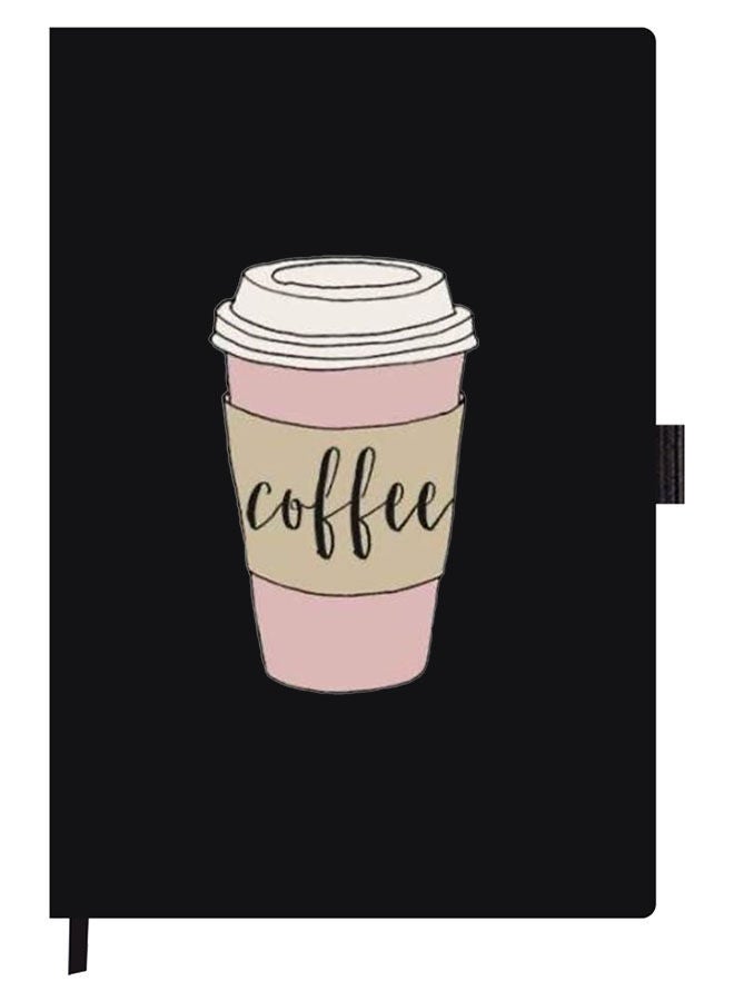 Theodor Designer A5 Thick Black Hardcover Notebook Coffee - Image 1