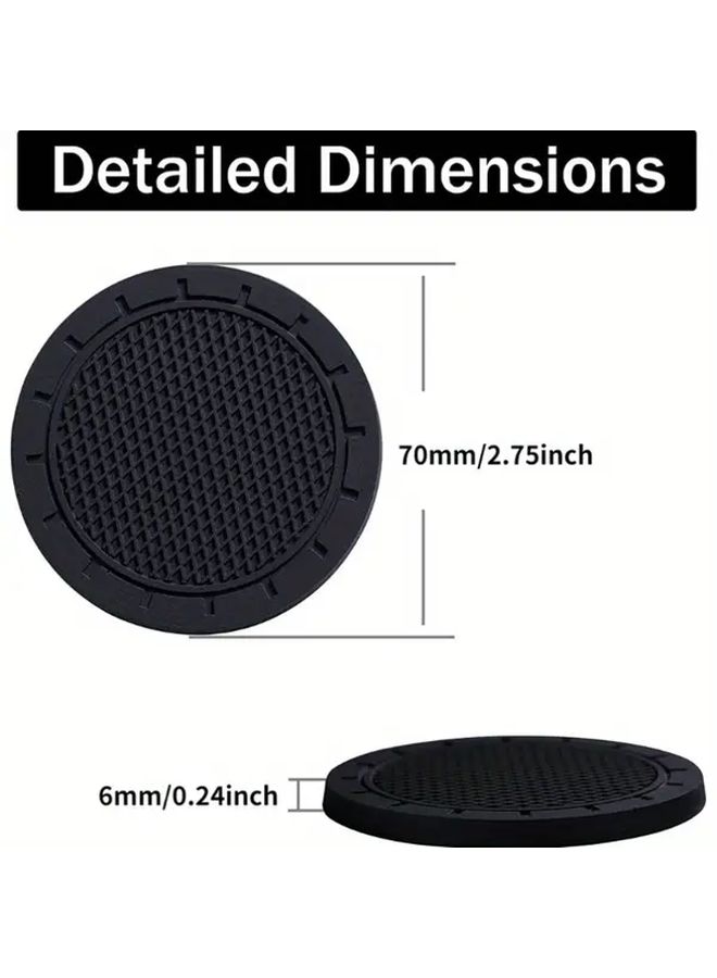 Pink Car Cup Holder Coaster Set Of 2 Pcs Universal Anti Slip Insert - Image 2