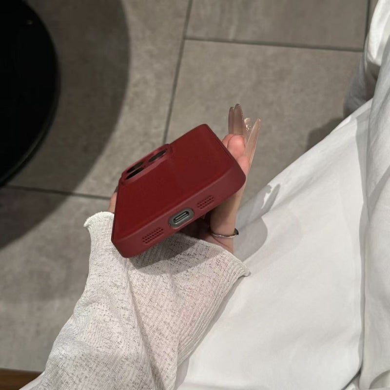 غطاء واقي، لـ iPhone 15 / 15 Plus / 15 Pro / 15 Pro Max، مقاوم للخدش، وردي ملمس جلد باللون الوردي للمكتب المنزلي للتنقل اليومي للرحلات اليومية - Image 5