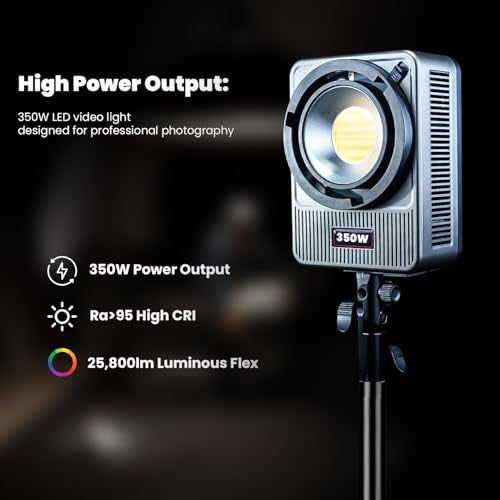HIFFIN HF-350PRO Wonder Series 350W LED Video Light | 25,800lm Ultra Bright | CRI 95+ | CCT 2700K-6500K | Bowens Mount | App Control | Professional Light for Photography, Videos & Studio Use - Image 3