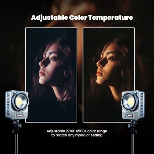 HIFFIN HF-350PRO Wonder Series 350W LED Video Light | 25,800lm Ultra Bright | CRI 95+ | CCT 2700K-6500K | Bowens Mount | App Control | Professional Light for Photography, Videos & Studio Use - Image 5
