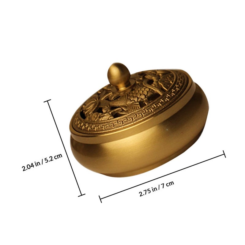 1Pc Household Incense Burner Indoor Incense Burner Brass Incense Burner Ornament - Image 2