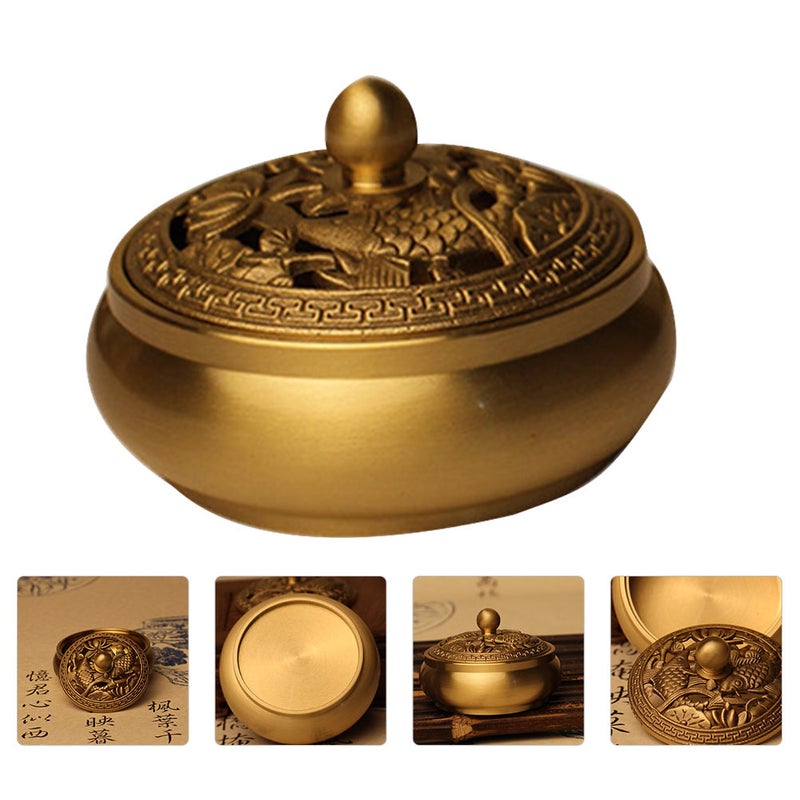 1Pc Household Incense Burner Indoor Incense Burner Brass Incense Burner Ornament - Image 3