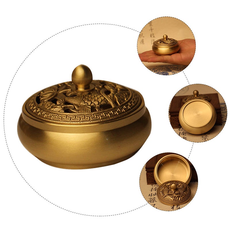 1Pc Household Incense Burner Indoor Incense Burner Brass Incense Burner Ornament - Image 5