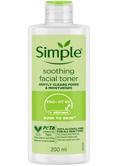 simple Soothing Facial Toner Kind to Skin 200ml for Women  - Image 1