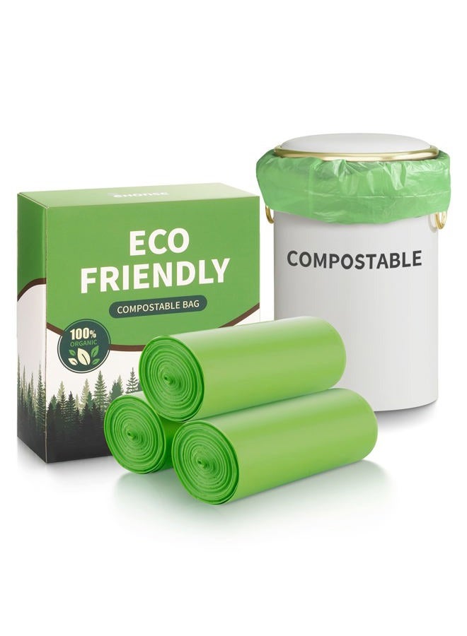Eargardin 5 Gallon Trash Bags Compostable Compost Small Garbage Bag Extra Thick 0.78 Mil for Kitchen Bathroom BPI Certified 45 Counts, Green - Image 1