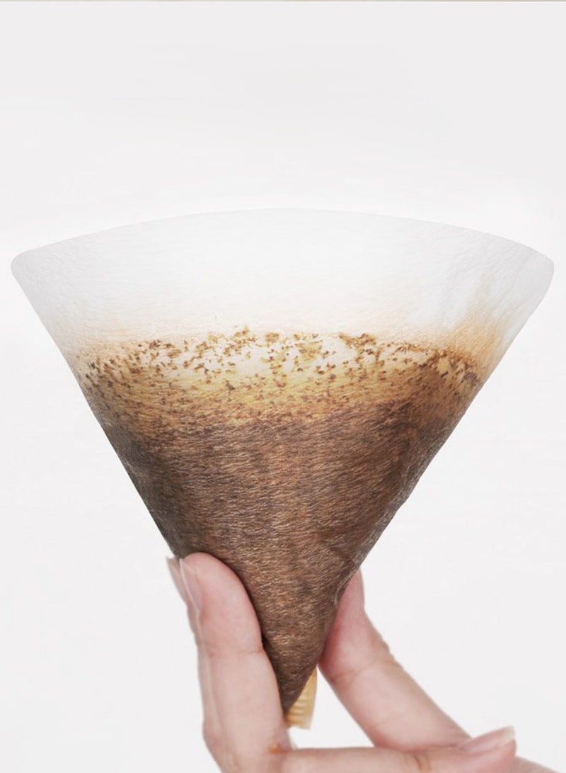 200 Pcs V01 Coffee Filters, Unbleached 1-2 Cups Disposable V01 Coffee Paper Filters, Compatible with Cone Shaped Pour Over Coffee Filter and Drip Coffee Maker - Image 4