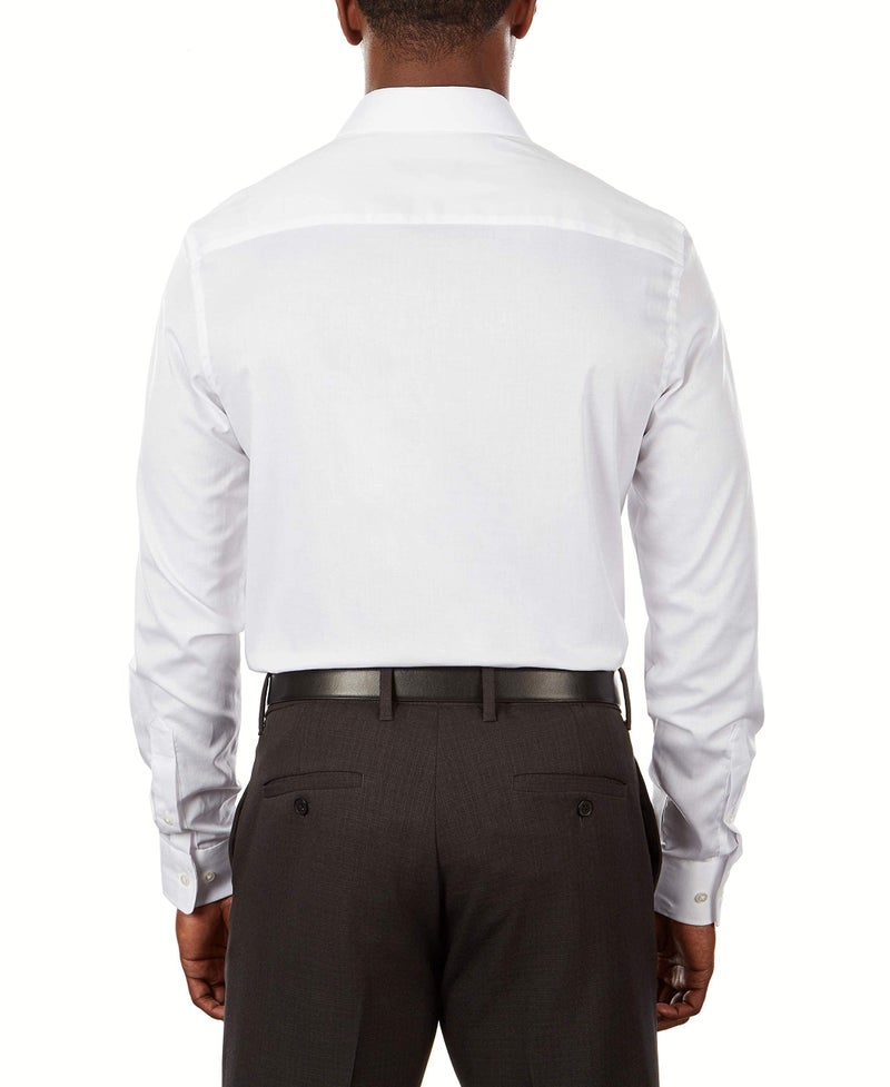 Van Heusen قميص رسمي للرجال من فان هيوزن بياقة مرنة وقصة ضيقة، أبيض، 14.5" رقبة 32"-33" كم - Image 2