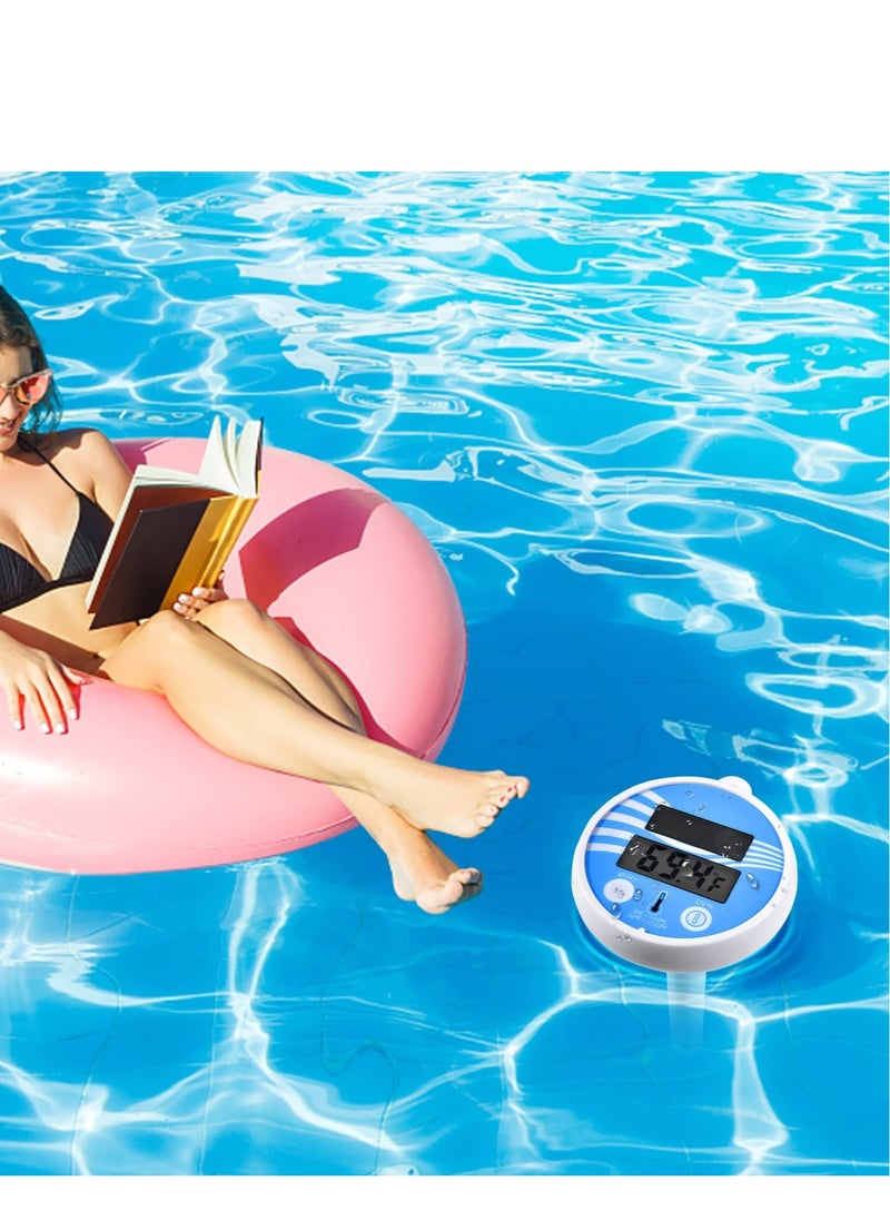 Generic - Solar Powered Digital LCD Pool Thermometer - Large Floating Easy Read Water Temperature Gauge for Indoor/Outdoor Swimming Pools, Spas, Ponds, and Bathtubs - Wireless and Eco-Friendly - Image 1