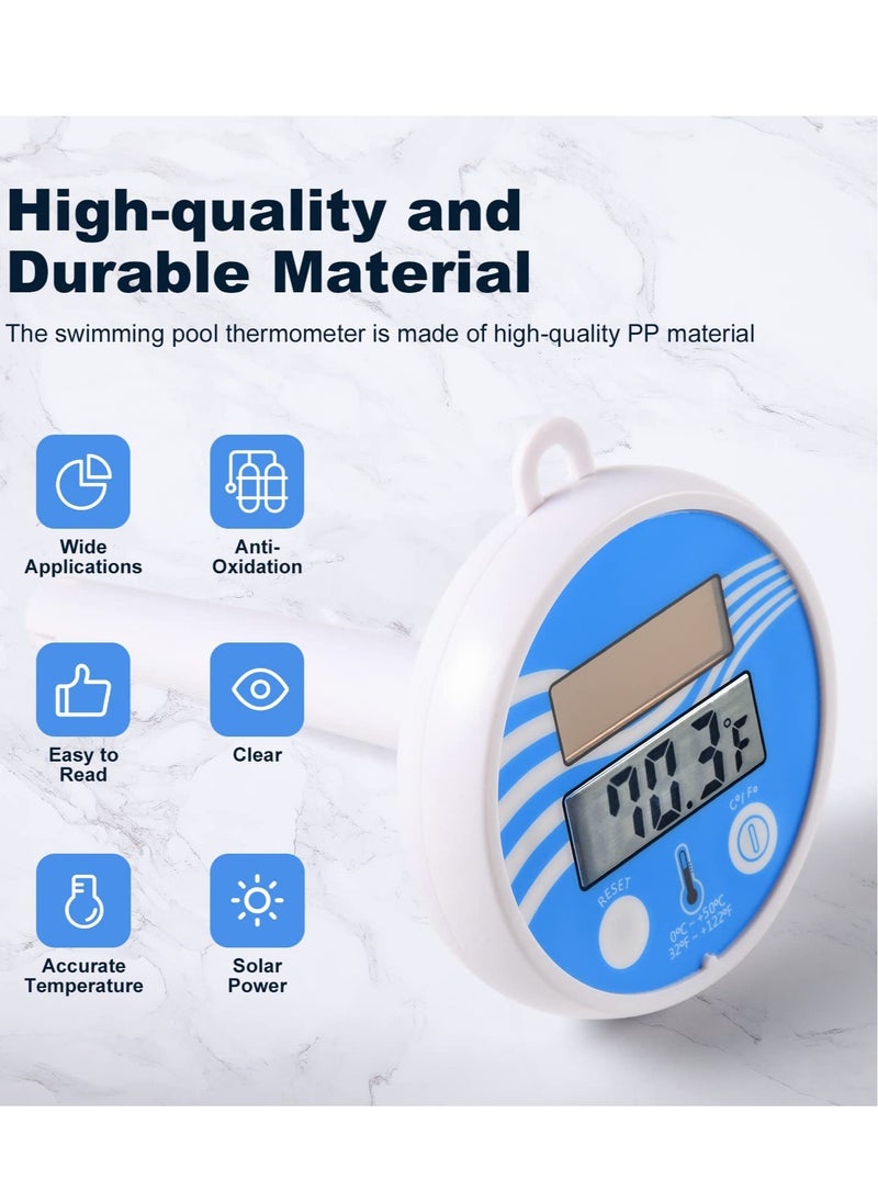 Generic - Solar Powered Digital LCD Pool Thermometer - Large Floating Easy Read Water Temperature Gauge for Indoor/Outdoor Swimming Pools, Spas, Ponds, and Bathtubs - Wireless and Eco-Friendly - Image 1