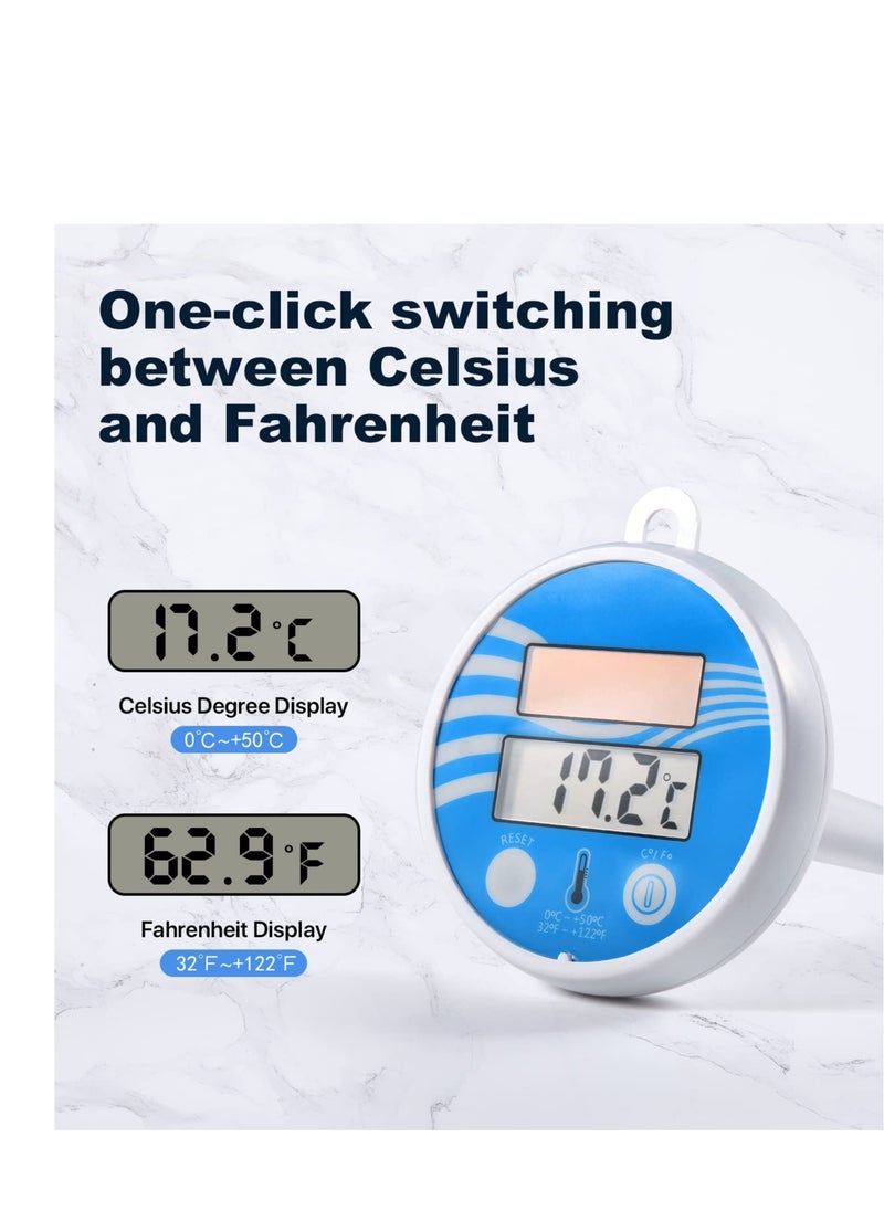 Generic - Solar Powered Digital LCD Pool Thermometer - Large Floating Easy Read Water Temperature Gauge for Indoor/Outdoor Swimming Pools, Spas, Ponds, and Bathtubs - Wireless and Eco-Friendly - Image 1