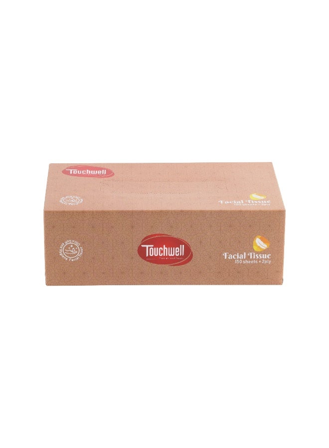 Touchwell Tissue Box 150 Sheet each box 2-Ply 5 pcs combo pack facial tissue - Image 3