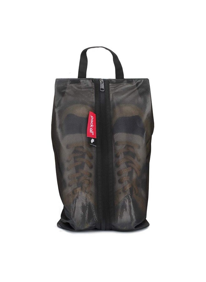 pack all pack all Shoe Bag for Travel, Water-Resistant Shoe Pouch for Gym, Odor-Resistant Soccer Cleats Bag for Sport (Black, 1-Pack) - Image 1