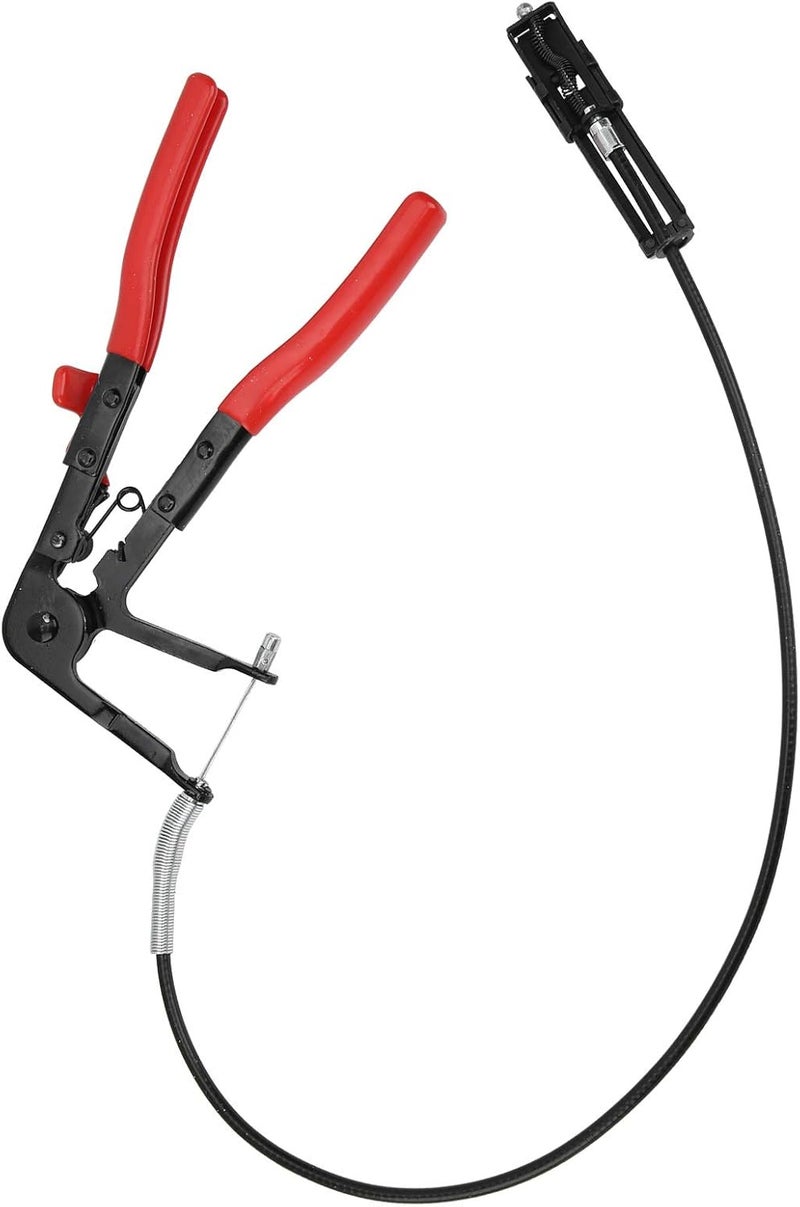 Hose Clamp Pliers, Flexible Bendable Throat Tube Bundle Clamps Tool, Steel Alloy Hand Pliers with Ergonomic Grip for Automotive and HVAC Hose Installation - Image 2