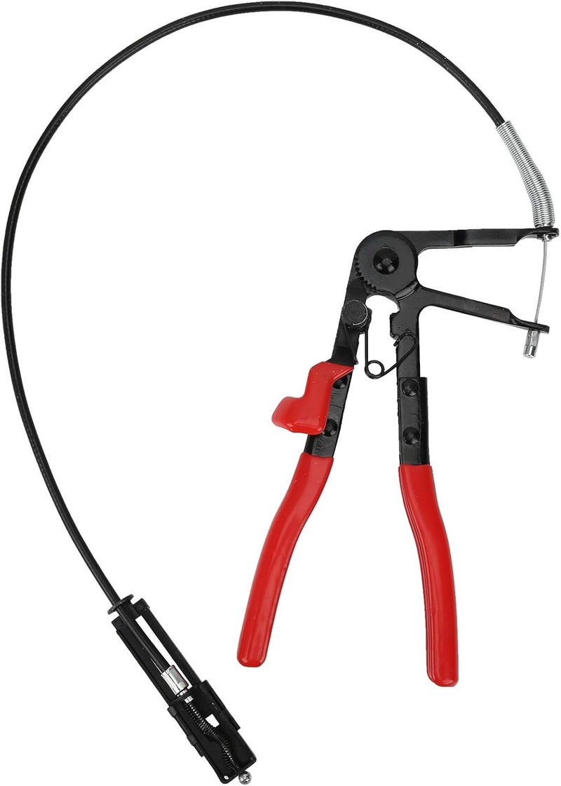 Hose Clamp Pliers, Flexible Bendable Throat Tube Bundle Clamps Tool, Steel Alloy Hand Pliers with Ergonomic Grip for Automotive and HVAC Hose Installation - Image 1