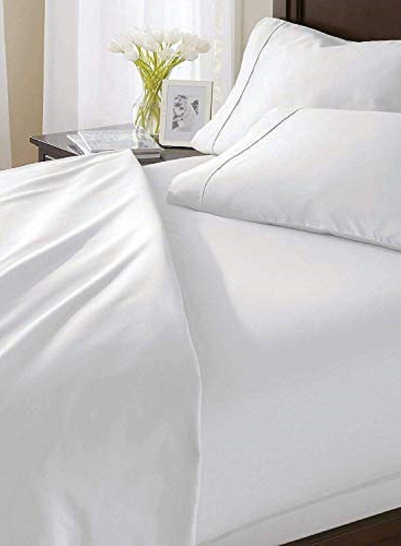 Asraar Guest Room Essentials 3-Piece Set – Includes 1 Premium Bed Sheet 120 x 200cm for a Soft and Luxurious Feel, 1 Lightweight Duvet 160 x 320cm for Comfort, and 1 Pillow Protector 75 x 50cm to Keep Pillows Fresh and Clean – Stylish and Easy to Maintain  - Image 2