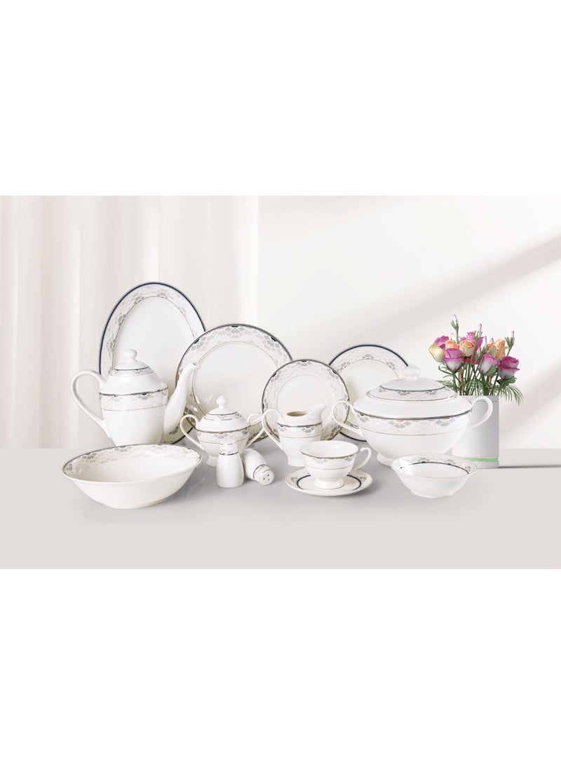 47-Piece Newbone Mosaic Design High Quality Dinner Set Multicolor