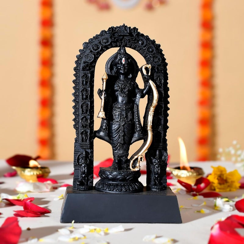 Craftam Polyresin Ram Lalla Idol MurtiStatue Shree Ram Lala Ayodhya Statues for Gift Home Temple Mandir Pooja 7 Inch - Image 1