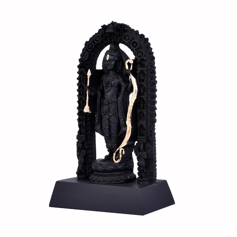 Craftam Polyresin Ram Lalla Idol MurtiStatue Shree Ram Lala Ayodhya Statues for Gift Home Temple Mandir Pooja 7 Inch - Image 4
