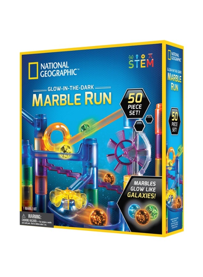 NATIONAL GEOGRAPHIC Blue Marble National Geographic Glow-in-the-Dark Marble Run -50 piece set. - Image 2