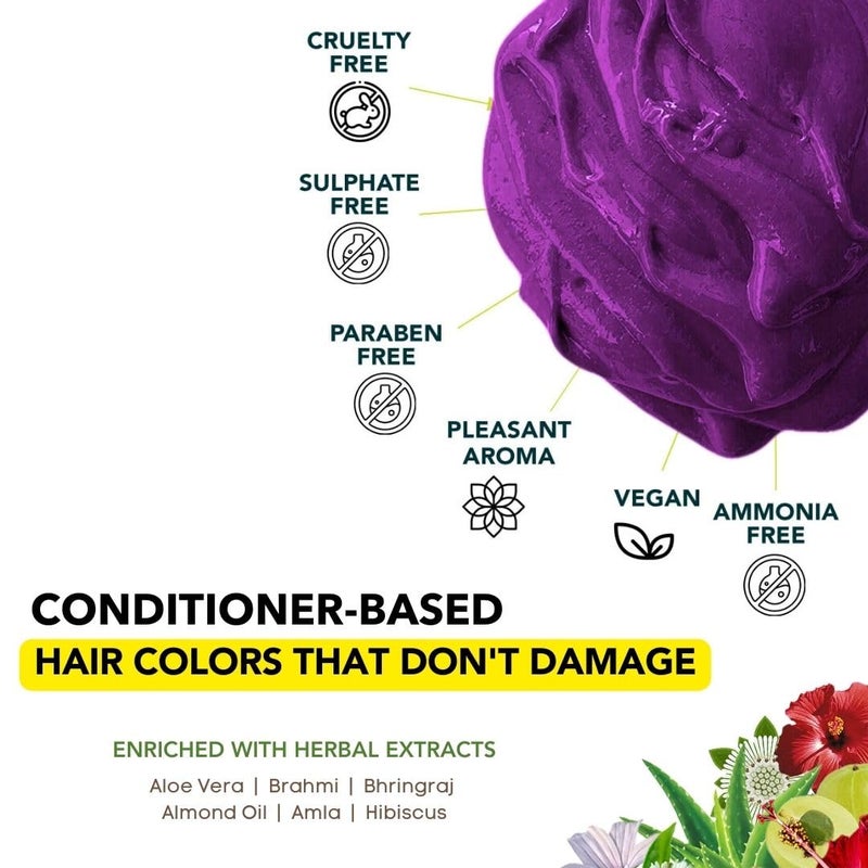 paradyes TopUp SemiPermanent Amethyst Plum Diy Conditioner Based Hair Colour 120 GmAllUnscented1 Count - Image 5