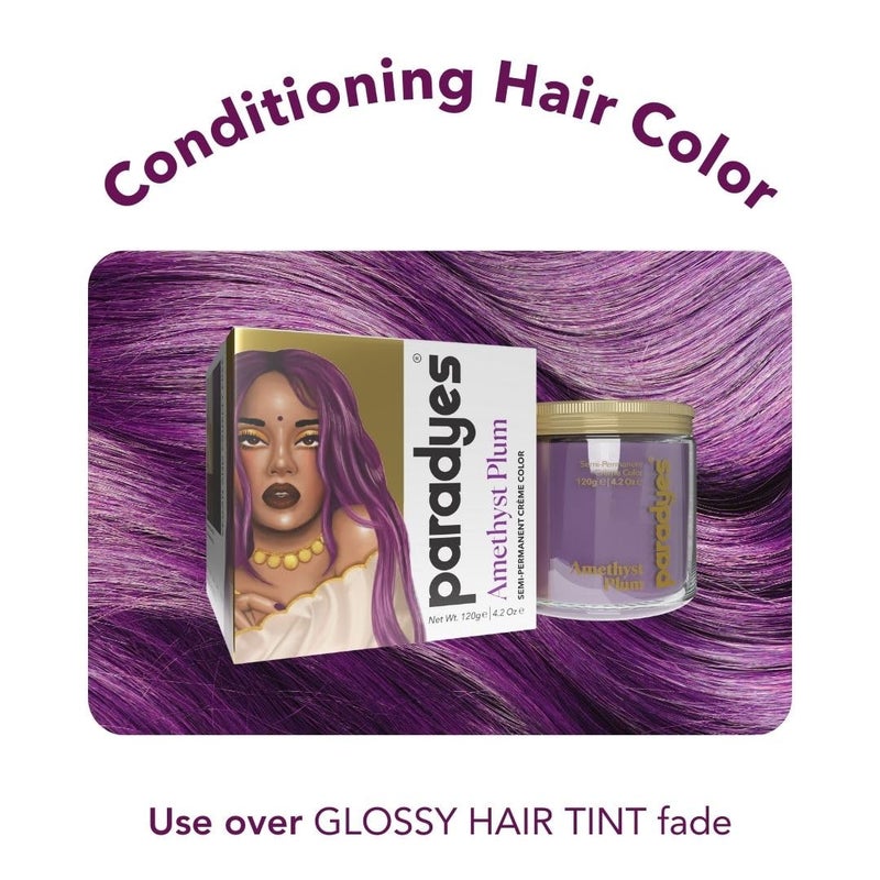 paradyes TopUp SemiPermanent Amethyst Plum Diy Conditioner Based Hair Colour 120 GmAllUnscented1 Count - Image 2