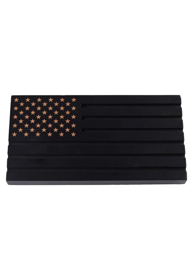 Samplife Coin Rack,Challenge Coins Display Stand Shelves Wooden Army Collectible Coins Holder Rack Case 6 Row Display American Flag - Image 5
