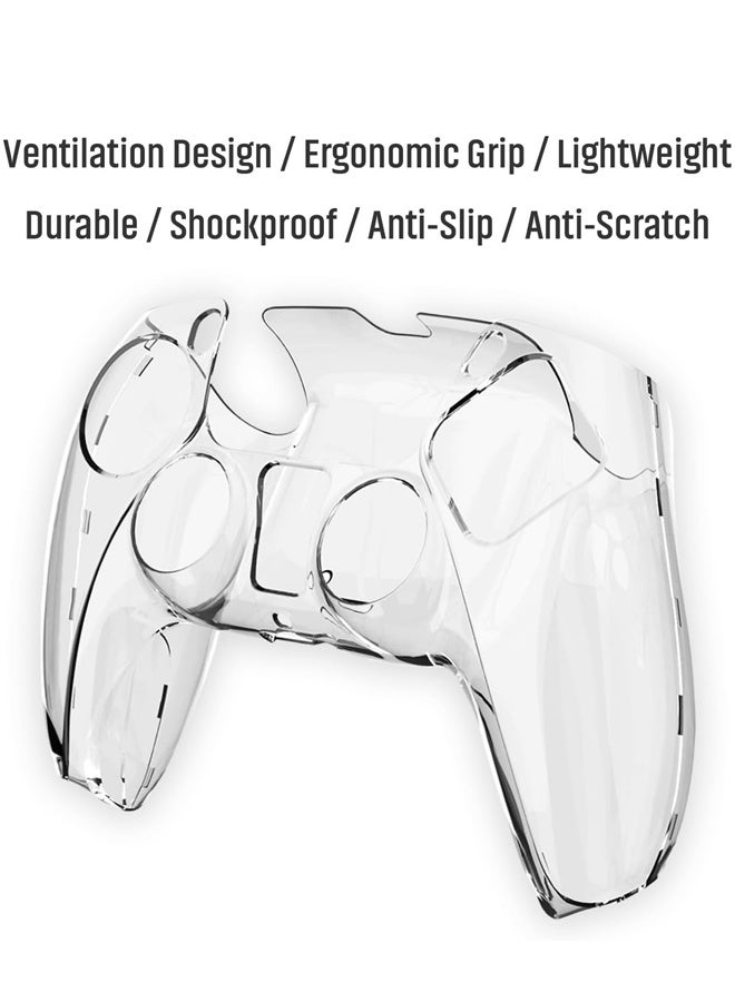 حافظة شفافة لجهاز تحكم PS5 - غطاء مقاوم للصدمات مع قبضة مضادة للانزلاق وتهوية حرارية (شفاف) - Image 4