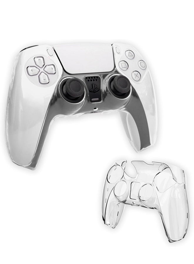 حافظة شفافة لجهاز تحكم PS5 - غطاء مقاوم للصدمات مع قبضة مضادة للانزلاق وتهوية حرارية (شفاف) - Image 1