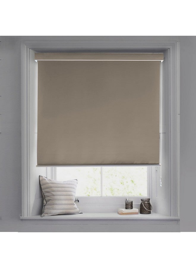 HIPPO 100% Blackout Roller Blinds for Windows UV Protection, Waterproof, Room Darkening, Corded Roll Up and Down Blinds for Home & Office Customizable (3FTX5FT, Euro-Beige) - Image 1