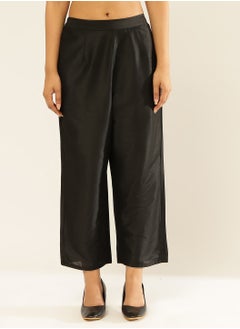 Abhishti Abhishti Cotton Silk Cropped Pants - Black  - Image 1