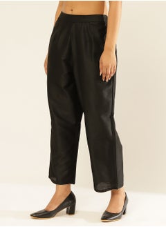 Abhishti Abhishti Cotton Silk Cropped Pants - Black  - Image 2