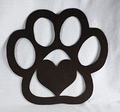 300Sparkles Dog Paws Feet Sign Wooden Wall Decor Hanging Frame For Home Living Room Pet House Decorative Item for Dogs Lover Friends and Family Black Style6 - Image 3