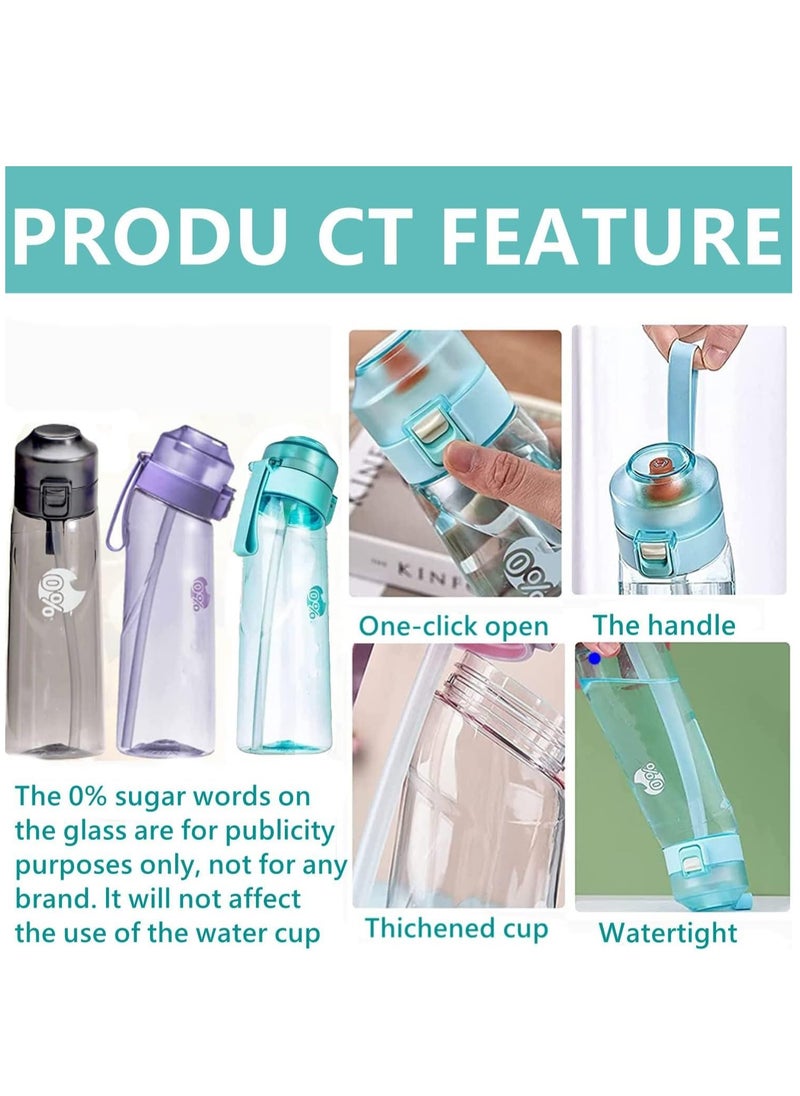 SYOSI - Sports Air Water Bottle BPA Free Starter up Set Drinking Bottles,650ML Fruit Fragrance Water Bottle, with 7 Flavour pods%0 Sugar Water Cup, for Gym and Outdoor Gift - Image 1