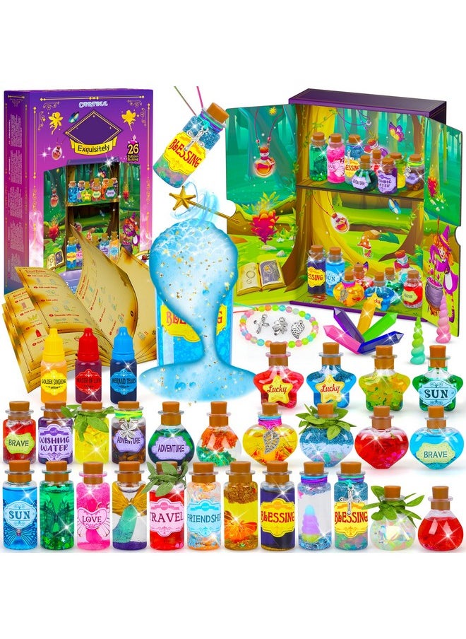 Cartell CARTELL Fairy Magic Potions Kit for Kids, Upgraded 26 DIY Mixed Magic Wizard Potion Bottles, Mystery Potions Craft Kit, Christmas Decorations Birthday Gifts for Age 6 7 8 9 10+ Year Old Girls Boys  - Image 1