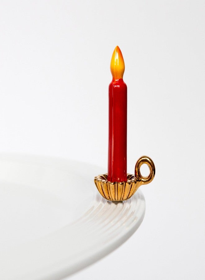 nf nora fleming Nora Fleming Light The Way (Vintage Candle) - Hand-Painted Ceramic Christmas Decor - Winter Minis for The Home and Office - Image 1