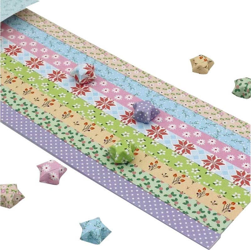 540 Sheets Colorful Stars Folding Paper DIY Shiny Star Folding Paper Gift Supply C15