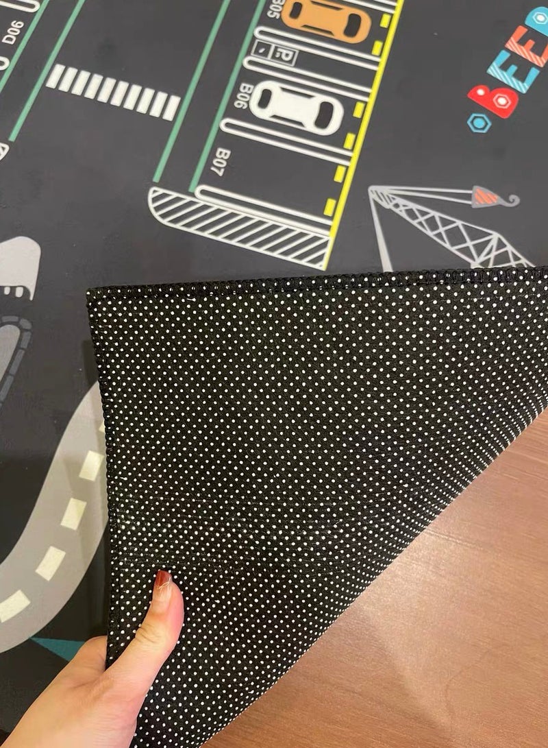 Traffic-Themed Educational Playmat Rug Carpet Crawling Floor Mat for Kids (Size 80cm×120cm/32"x47")  - Image 4